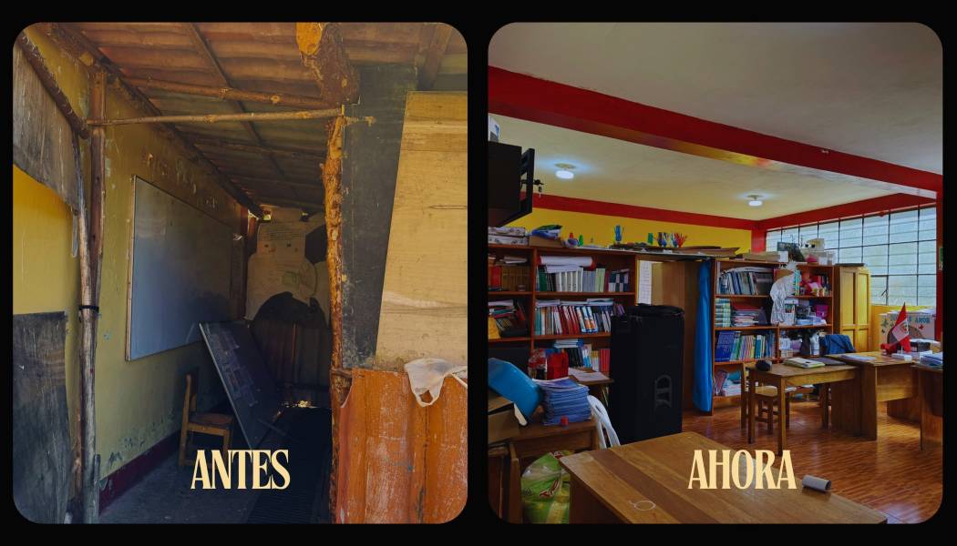 Trabajo realizado a favor de la educación, hemos construido ambientes para mejorar las condiciones de estudio